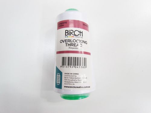 Great value 2500m Polyester Overlocking Thread- 351 White available to order online New Zealand