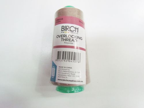 Great value 2500m Polyester Overlocking Thread- 109 Beige available to order online New Zealand