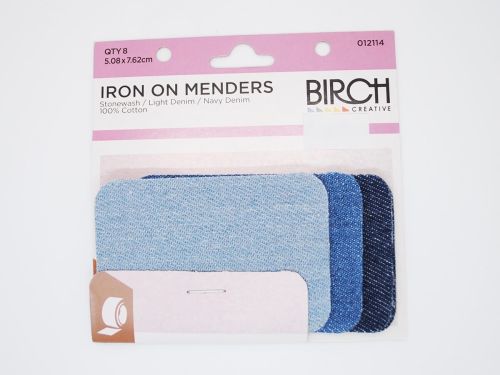 Great value Iron on Menders- Stonewash/Light Denim/Navy Denim- Pack of 8 available to order online New Zealand