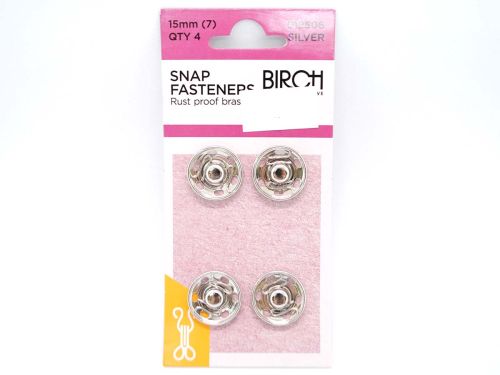 Great value Snap Fasteners- 15mm- Silver available to order online New Zealand