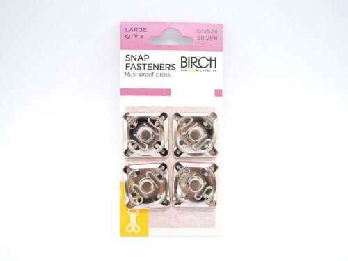 Great value Snap Fasteners- Large Square- Silver- Pack of 4 available to order online New Zealand