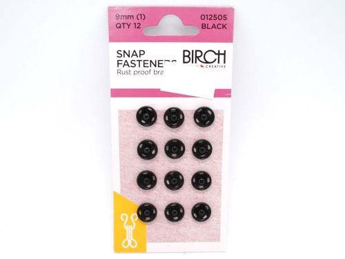 Great value Snap Fasteners- 9mm- Black available to order online New Zealand