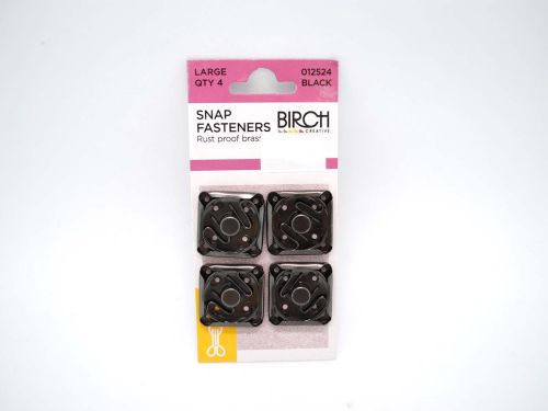 Great value Snap Fasteners- Large Square- Black- Pack of 4 available to order online New Zealand