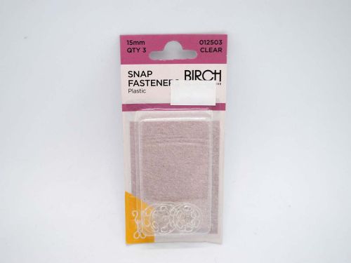 Great value Snap Fasteners- 15mm- Clear- Pack of 3 available to order online New Zealand