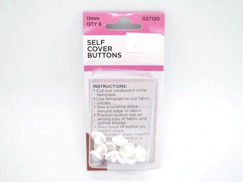 Great value Self Cover Buttons- 11mm- Pack of 6 available to order online New Zealand