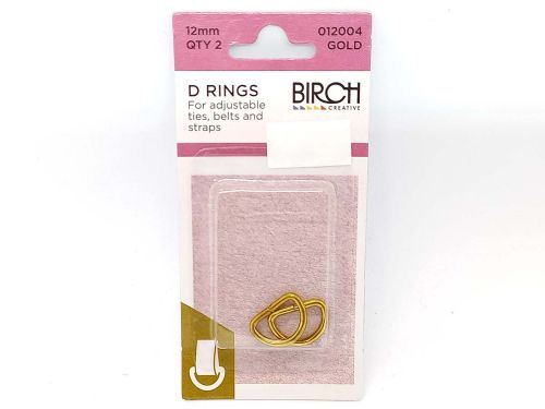 Great value D-Rings- 12mm- Gold- Pack of 2 available to order online New Zealand
