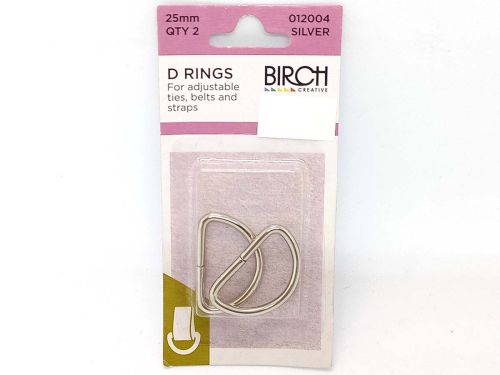Great value D-Rings- Silver- 25mm- Pack of 2 available to order online New Zealand