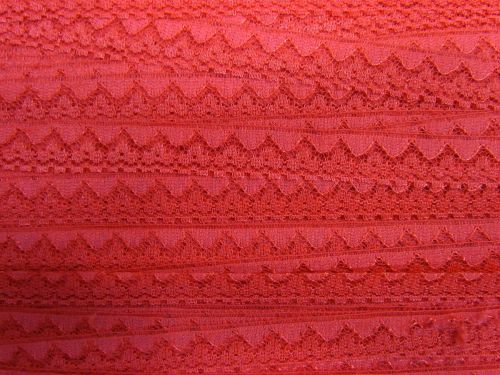 Great value 18mm Bunting Lace Trim- Red #625 available to order online New Zealand