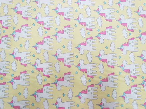 Great value Dreamy Unicorn Cotton- Yellow #6126 available to order online New Zealand