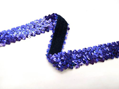 Great value *Seconds* Stretch Sequin Trim- 4 Row- Indigo available to order online New Zealand