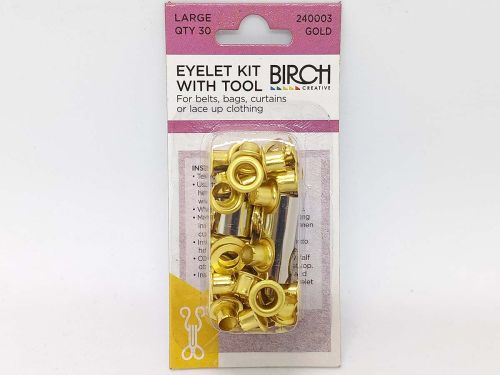 Great value Eyelet Kit with Tool- Large- Gold available to order online New Zealand