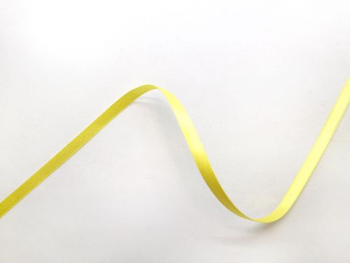 Great value Double Sided Satin Ribbon- 7mm- 5 LEMON available to order online New Zealand