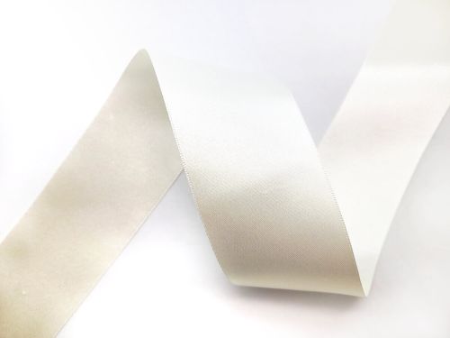 Great value Double Sided Satin Ribbon- 50mm- 419 BRIDAL WHITE available to order online New Zealand