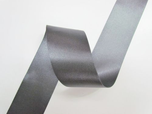 Great value Double Sided Satin Ribbon- 50mm- 669 SMOKE GREY available to order online New Zealand