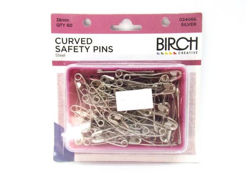 Great value Curved Safety Pins- Steel- 38mm- Pack of 60 available to order online New Zealand