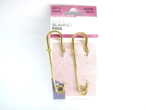 Great value Kilt & Blanket Pins- Gold- 63mm- Pack of 2 available to order online New Zealand
