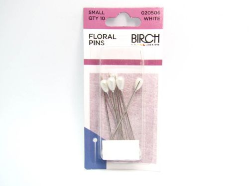 Great value Floral Pins- Small- White- Pack of 10 available to order online New Zealand