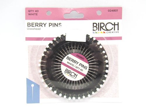 Great value Berry Pins- Glasshead- White- Pack of 40 available to order online New Zealand