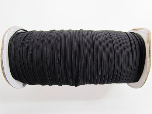 Great value 182m Roll of 3mm Braided Elastic- Black- 1005m available to order online New Zealand