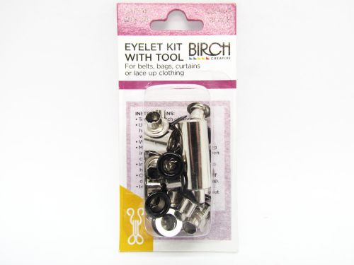 Great value Eyelet Kit with Tool- Large- Black- Pack of 30 available to order online New Zealand