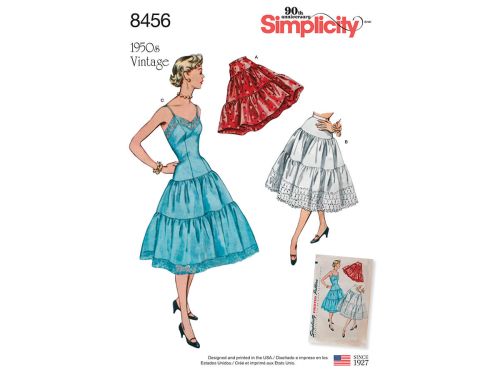 Great value Simplicity Pattern S8456 Women’s Vintage Petticoat and Slip- Size D5 (4-6-8-10-12) available to order online New Zealand