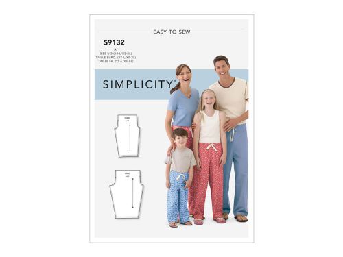 Great value Simplicity Pattern S9132 Unisex Sleepwear- Size A (XS - L / XS - XL) available to order online New Zealand