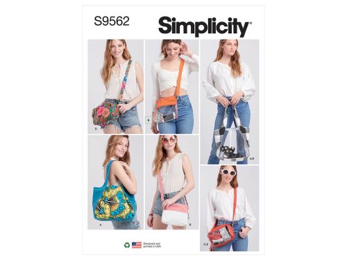 Great value Simplicity Pattern S9562 Tote, Bags and Pouch- Size OS (One Size Only) available to order online New Zealand