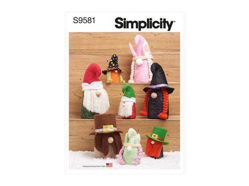 Great value Simplicity Pattern S9581 PLUSH GNOME IN TWO SIZES- Size OS (One Size Only) available to order online New Zealand