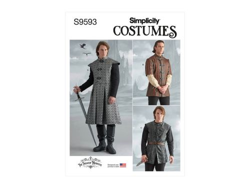 Great value Simplicity Pattern S9593 MEN'S COAT, JACKET, VEST- Size AA (38-40-42-44) available to order online New Zealand