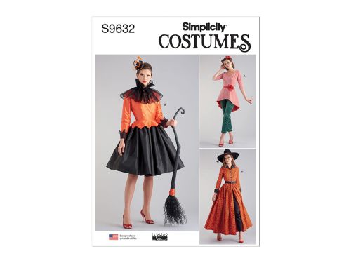 Great value Simplicity Pattern S9632 Misses' Costumes by Theresa Laquey- Size H5 (6-8-10-12-14) available to order online New Zealand