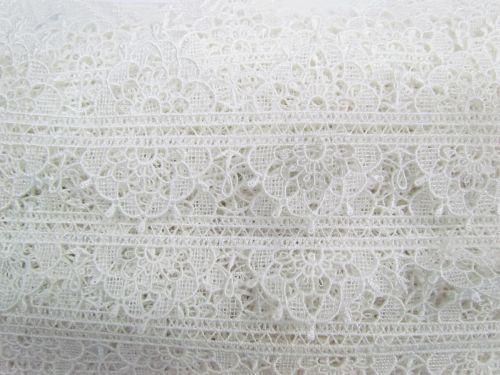 Great value 70mm Double Edge Mandala Lace Trim- White #T018 available to order online New Zealand