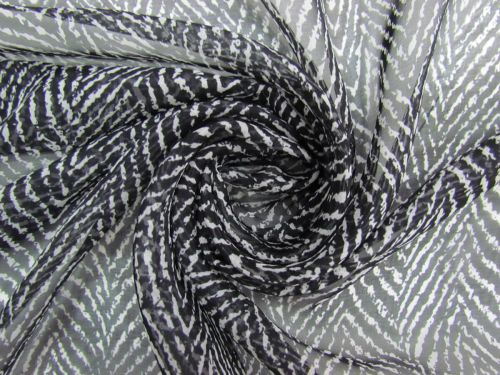 Great value Inkblot Chevron Silk Chiffon #8655 available to order online New Zealand