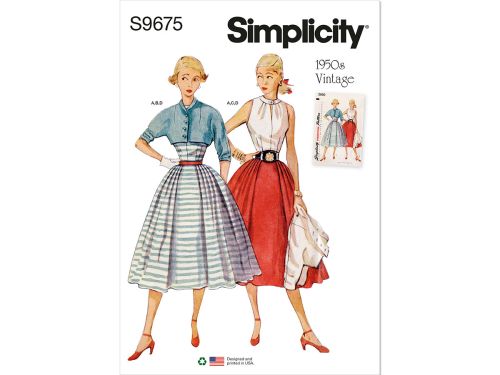 Great value Simplicity Pattern S9699 Misses' Vintage Skirt, Blouse and Jacket- Size H5 (6-8-10-12-14) available to order online New Zealand