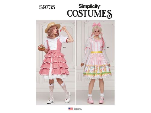 Great value Simplicity Pattern S9735 Misses' Costume- Size R5 (14-16-18-20-22) available to order online New Zealand
