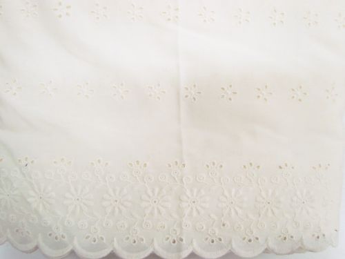 Great value Wide Width Daisy Dreams Broderie Trim- Cream #T103 available to order online New Zealand