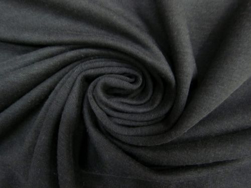 Great value Bamboo French Terry Jersey- Charcoal Black #9423 available to order online New Zealand