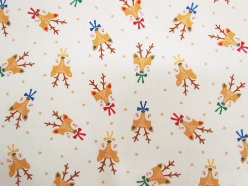 Great value Festive Reindeer Cotton- Ivory available to order online New Zealand