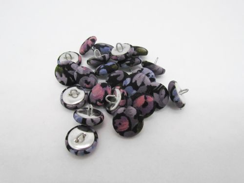 Great value 15mm Button- FB589 Purple On Black available to order online New Zealand