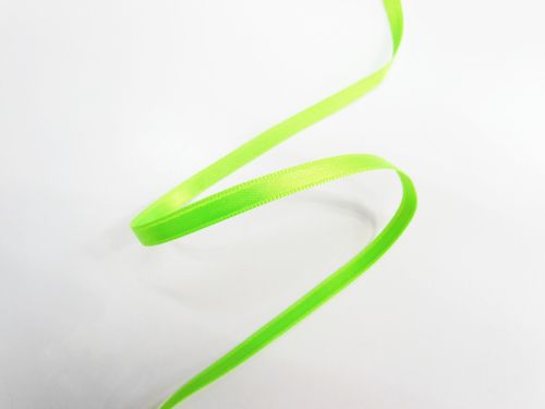 Great value 6mm Double Faced Satin Ribbon- Neon Green #T214 available to order online New Zealand