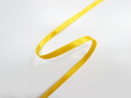 Great value 7mm Double Faced Shiny Satin Ribbon- Vibrant Yellow #T228 available to order online New Zealand