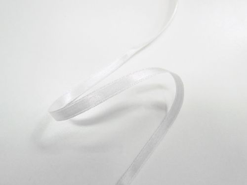 Great value 7mm Double Faced Shiny Satin Ribbon- White #T232 available to order online New Zealand