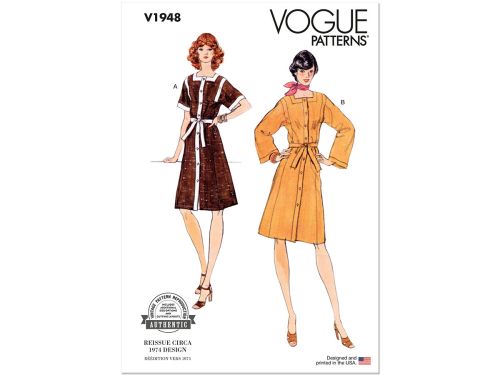 Great value Vogue Pattern V1948 Misses Dress Vintage Elizabeth Burger- Size B5(8-10-12-14-16) available to order online New Zealand