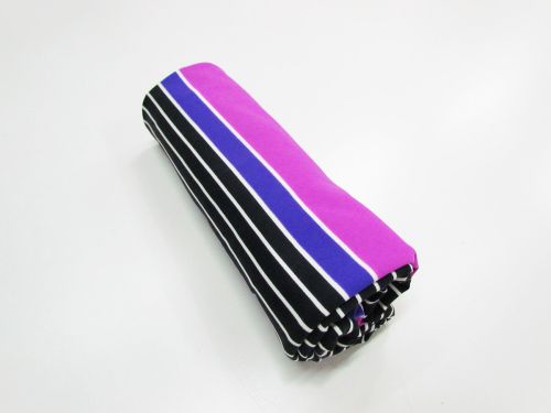 Great value 65cm Mini Roll Remnant- Laser Stripe Spandex- Grape available to order online New Zealand