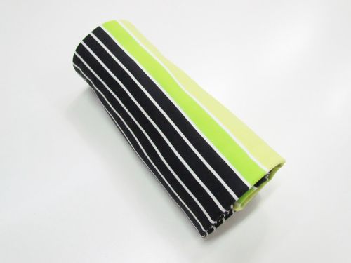 Great value 65cm Mini Roll Remnant- Laser Stripe Spandex- Lime available to order online New Zealand