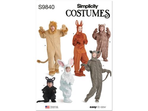 Great value Simplicity Pattern S9840 Unisex Costume- Size AA (3-4-5-6-7-8) available to order online New Zealand