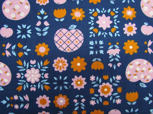 Great value Ruby Star Society Cotton- Lil- Calico Apples- Bluebell- #54-13 available to order online New Zealand