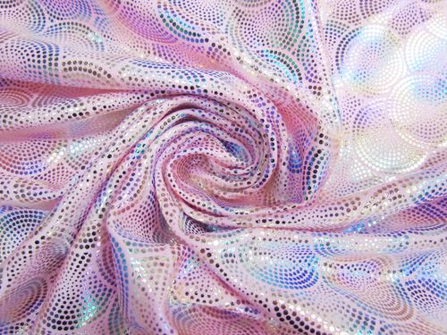 Great value Rainbow Ripple Effect Foile Spandex- Pink #10361 available to order online New Zealand