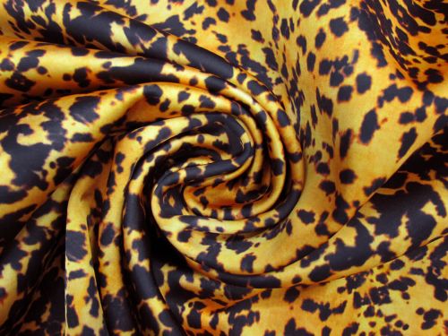 Great value Dappled Leopard Bonded Sateen On Stretch Crepe #10369 available to order online New Zealand