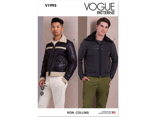 Great value Vogue Pattern V1995 MEN'S JACKETS- Size AA (34-36-38-40-42) available to order online New Zealand