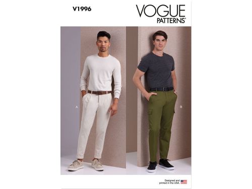 Great value Vogue Pattern V1996 MEN'S PANTS- Size AA (34-36-38-40-42) available to order online New Zealand